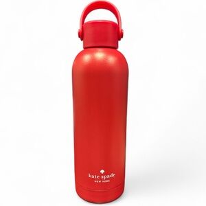 NEW. Kate Spade Vibrant Red insulated stainless steel water Bottle 16oz